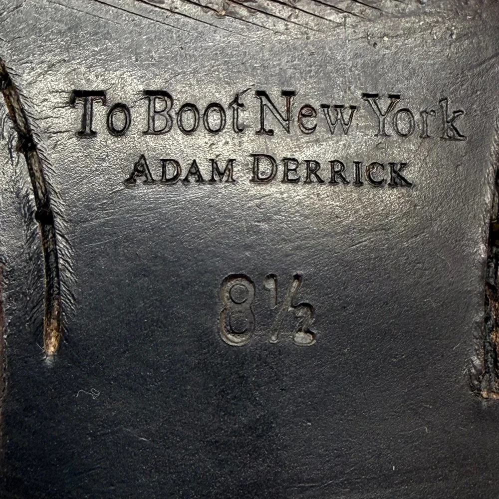 Too Boot New York Derby Medallion Mens‎ 8.5 Brown Leather Dress Shoes